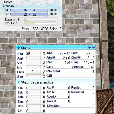 Interface de Atributos